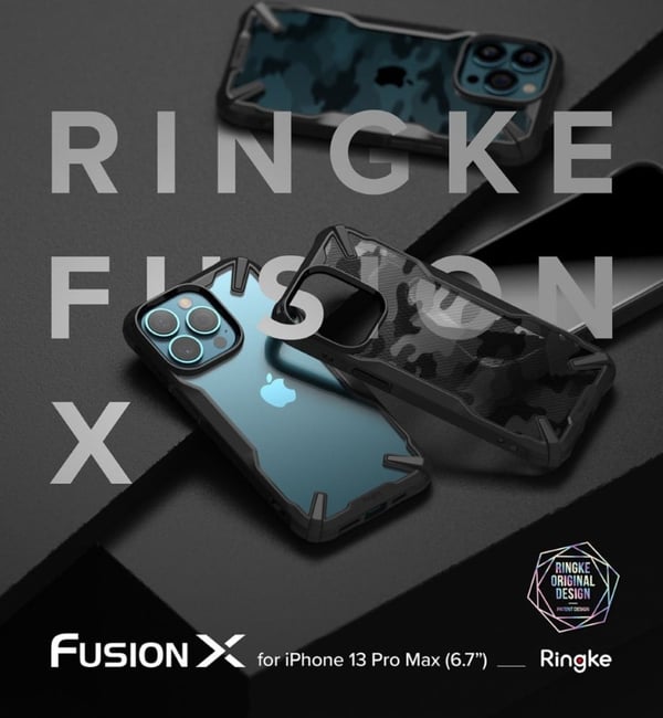 RINGKE FUSION X DESIGN - iPhone 13 Pro Max - Camo Sort