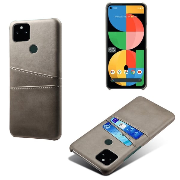 Google Pixel 5a skal med korthållare - Silver/Grå