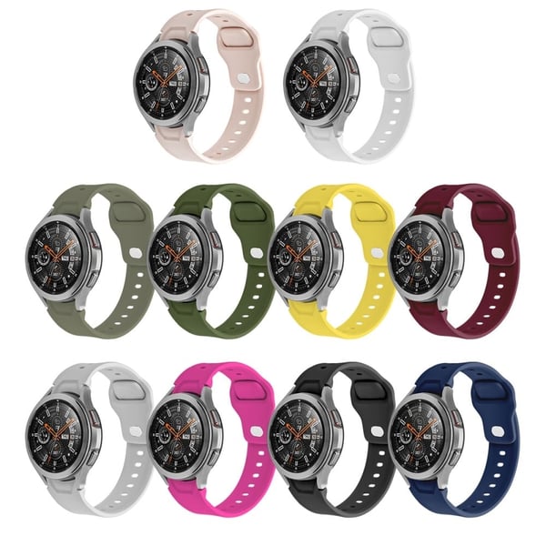 Samsung Galaxy Watch 4 (44 mm) / (40 mm) klokkerem i silikon - Hvit