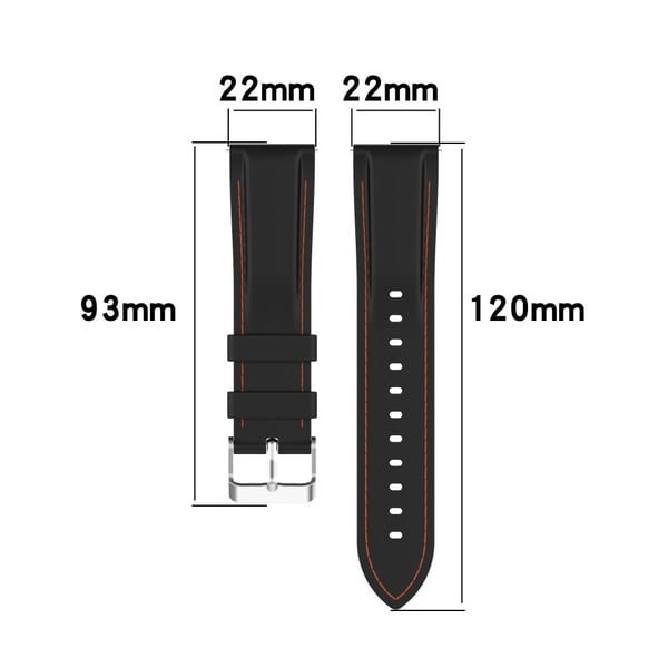 22 mm universal enkel strikket klokkerem i silikon - Grønn