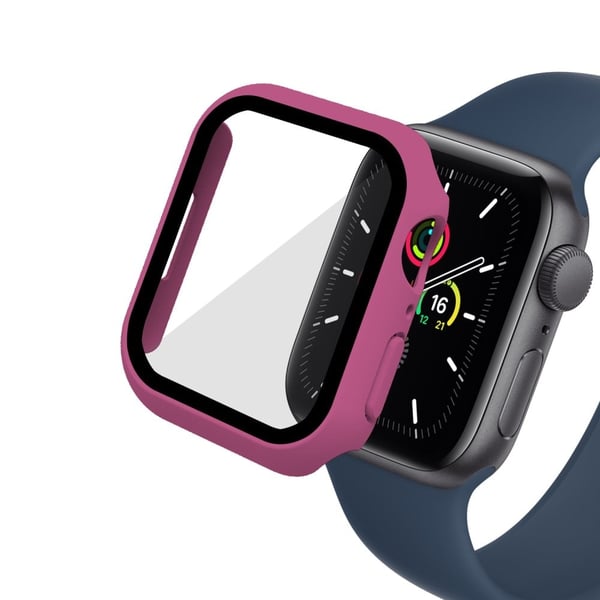 Apple Watch (41 mm) 2-i-1 materialtrekk + 9H herdet glass - Rose