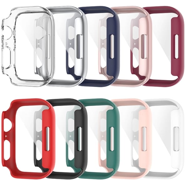 Apple Watch (41 mm) 2-i-1-deksel med skjermbeskytter i herdet glass - Sølv
