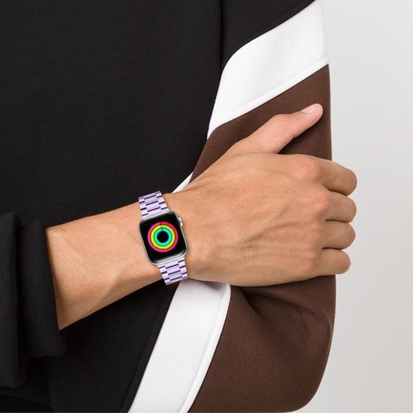 Apple Watch (45 mm) klokkerem i rustfritt stål - Lyselilla