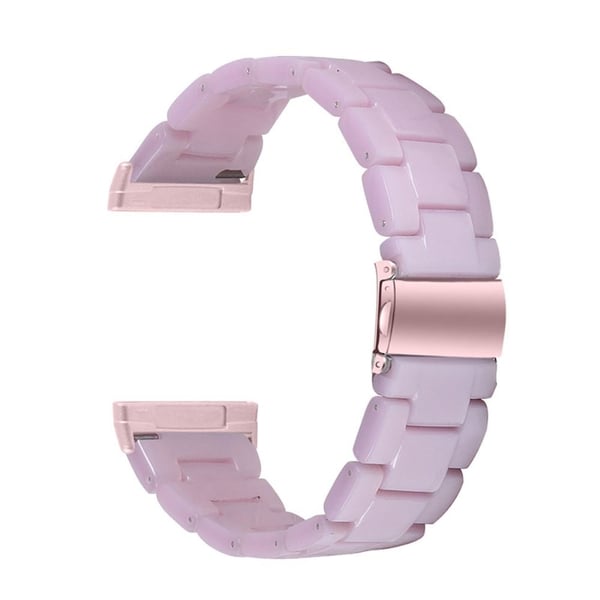 Fitbit Sense / Versa 3 urrem med resinperler - Lyselilla