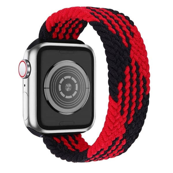 Apple Watch (45 mm) elastisk klokkerem - Svart / Svart / Størrelse: S