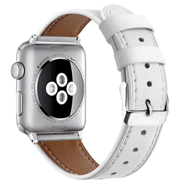 Apple Watch (41 mm) urrem af ægte okselæder i øverste lag - Hvid