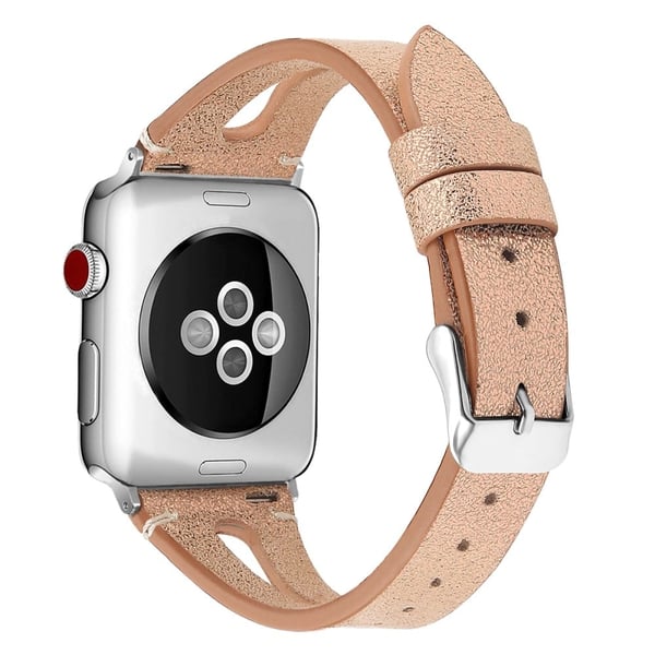 Apple Watch (41mm) Top Layer Okseskinn Ekte Lær Klokkereimer - Rose Gull