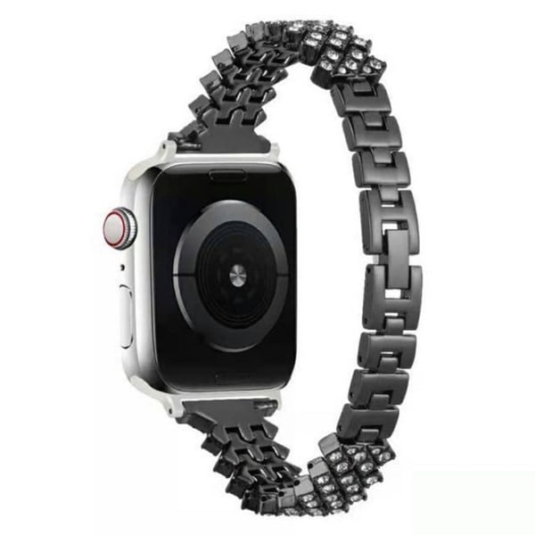 Apple Watch (41 mm) klokkerem i rhinestone-legering - Svart