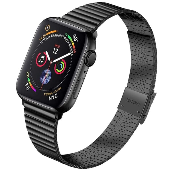 Apple Watch (41 mm) klokkerem i rustfritt stål med dobbel spenne - Svart