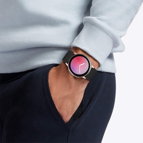 22 mm Samsung Gear S3 klokkerem i ekte okseskinn - Svart