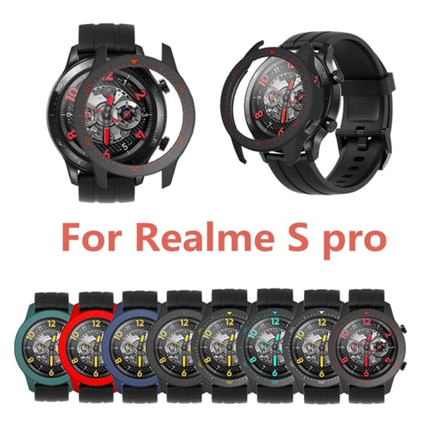 Realme Watch S Pro tofarget klokkeramme med skala - Svart / Hvit