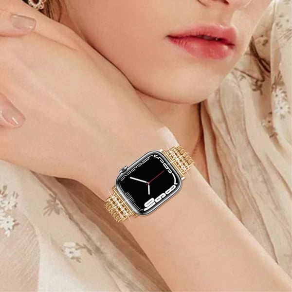 Apple Watch (41 mm) elegant klokkerem i rustfritt stål - Rose Gull