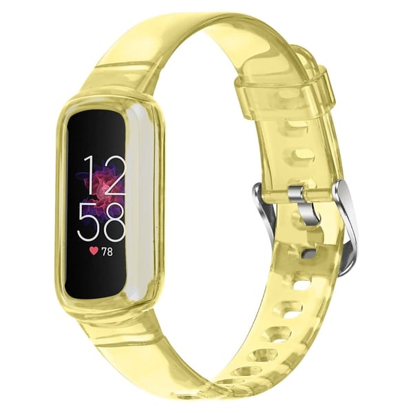 Fitbit Luxe milanese urrem i rustfritt stål - Gjennomsiktig Gul