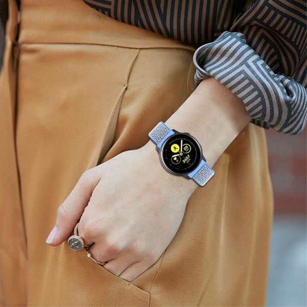20 mm nylon loop-klokkerem til Samsung Galaxy Watch - Innsjøblå