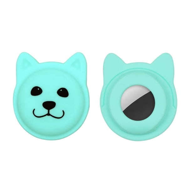 AirTags søde hundedesign TPU-cover - Grøn