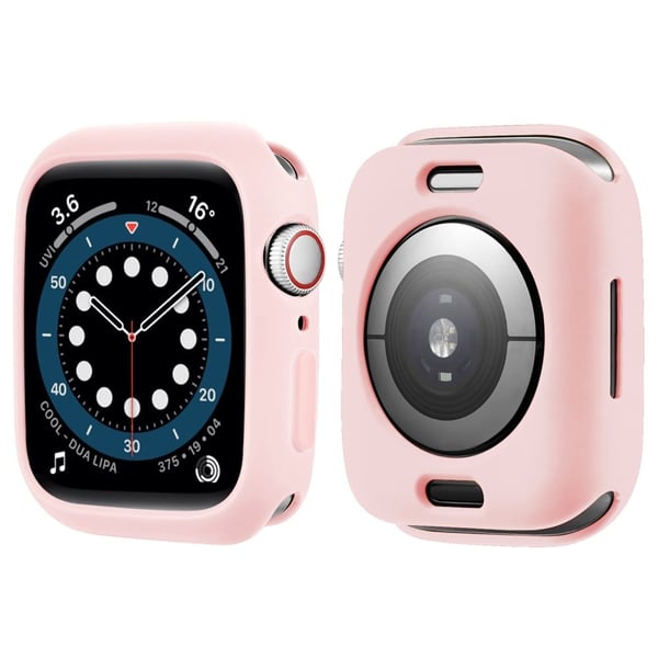 Apple Watch (41 mm) TPU-deksel med godterifarget knapp - Rosa / Rosa