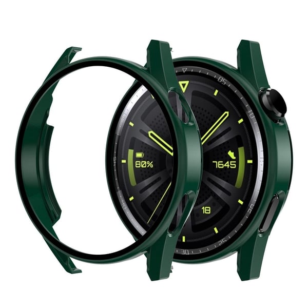 Huawei Watch GT 3 (46 mm) galvaniseringsramme med herdet glass - Mørkegrønn Huawei Watch GT 3 (46 mm) galvaniseringsramme med herdet glass - Mørkegrønn
