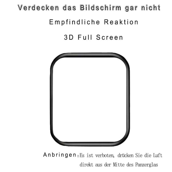 Skjermbeskytter i herdet glass med buet HD-kant for Apple Watch (41 mm)