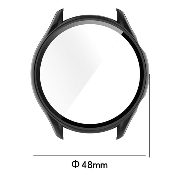 Amazfit GTR 3 / 3 Pro beskyttelsesdeksel med herdet glass - Svart