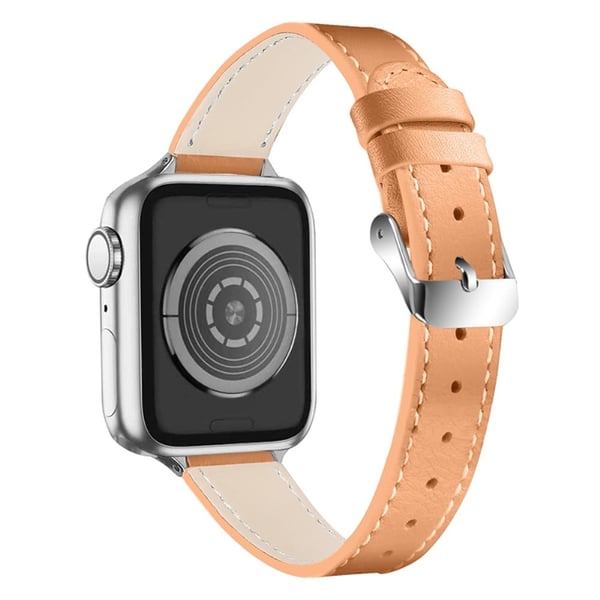 Apple Watch (45 mm) elegant klokkerem i ekte skinn - Kaffe