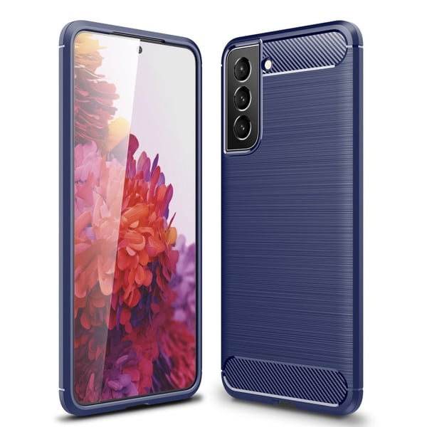 Carbon Flex Suojakotelo Samsung Galaxy S22 - Sininen
