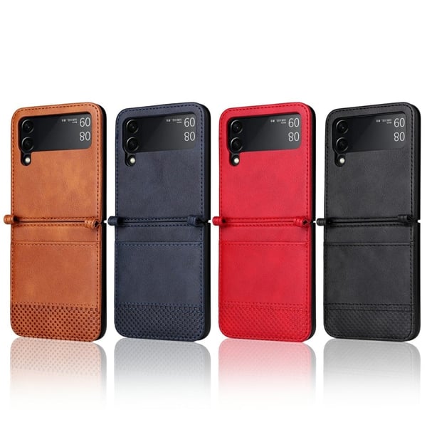 Bofink Vintage Samsung Galaxy Z Flip3 5G Læder Etui - Blå