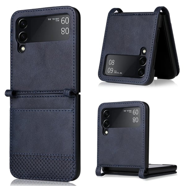 Bofink Vintage Samsung Galaxy Z Flip3 5G Læder Etui - Blå Bofink Vintage Samsung Galaxy Z Flip3 5G Læder Etui - Blå