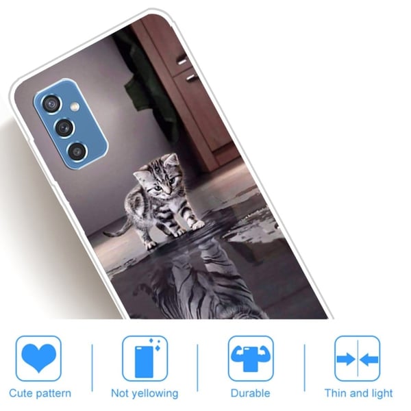 Deco Samsung Galaxy M52 5G Etui - Katt og Tiger