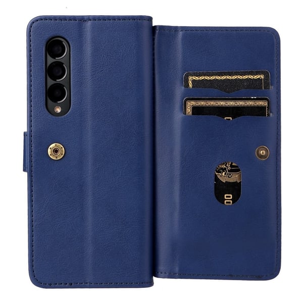 10-slot Lommebok Etui til Samsung Galaxy Z Fold3 5G - Mørkeblå