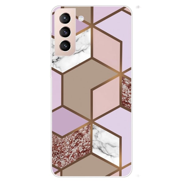 Marmormotiv Samsung Galaxy S22 Plus skal - Gyllene Frodiga Kakelplattor Marmormotiv Samsung Galaxy S22 Plus skal - Gyllene Frodiga Kakelplattor