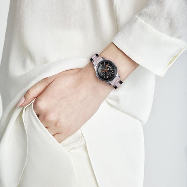 22 mm Huawei Watch GT 2e / MagicWatch 2 46 mm fargespleiset harpiks urrem - Svart / Rosa