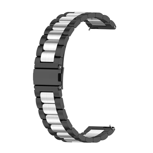 20 mm Huawei Watch GT 3 (42 mm) / GT 2 42 mm klokkerem i rustfritt stål - Svart / Sølv / Svart