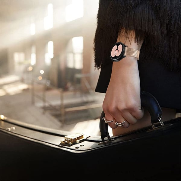 22 mm klokkerem i rustfritt stål med unik sidestruktur til Samsung Gear S3 Frontier / S3 - Rosa Gull