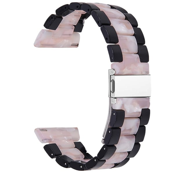 20 mm farvesplejset resin-urrem til Samsung Galaxy Watch - Sort / Lyserød