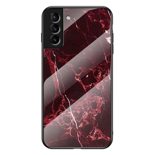 Fantasy Marble Samsung Galaxy S22 Plus Deksel - Blood Rød Klinkekule