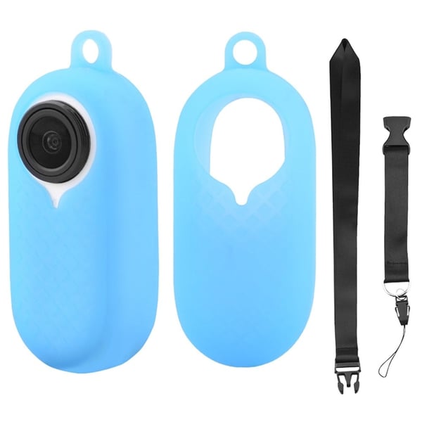 Insta360 Go2 silikonskydd med nyckelband - Blå