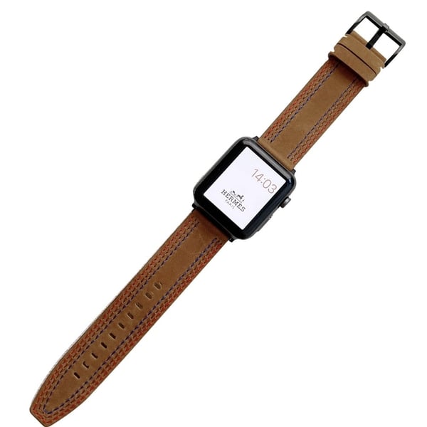 Apple Watch (41 mm) stilig klokkerem i ekte skinn - Brun