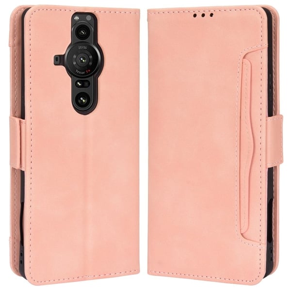 Stilig Læretui med Lommebok til Sony Xperia Pro-I - Rosa