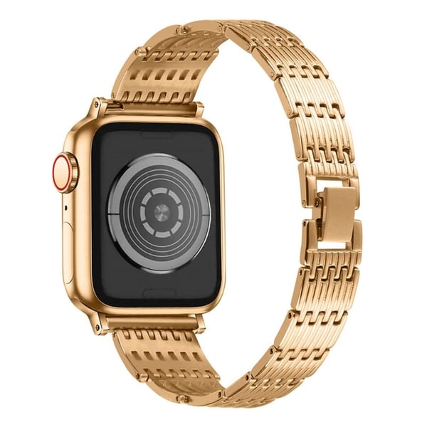 Apple Watch (45 mm) elegant klokkerem i rustfritt stål - Rose Gull