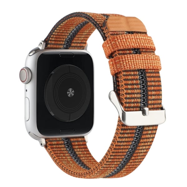 Apple Watch (41 mm) nylonklokkerem med striper - Oransje