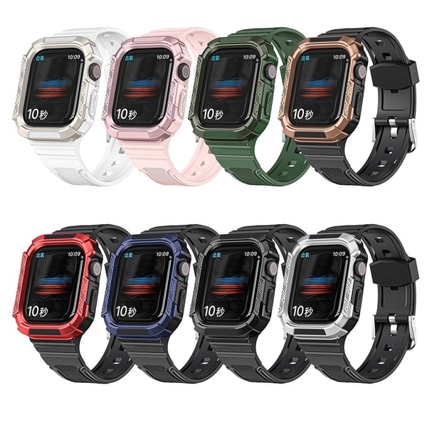 Apple Watch 40 mm tofarget deksel med klokkerem - Svart / Sølv