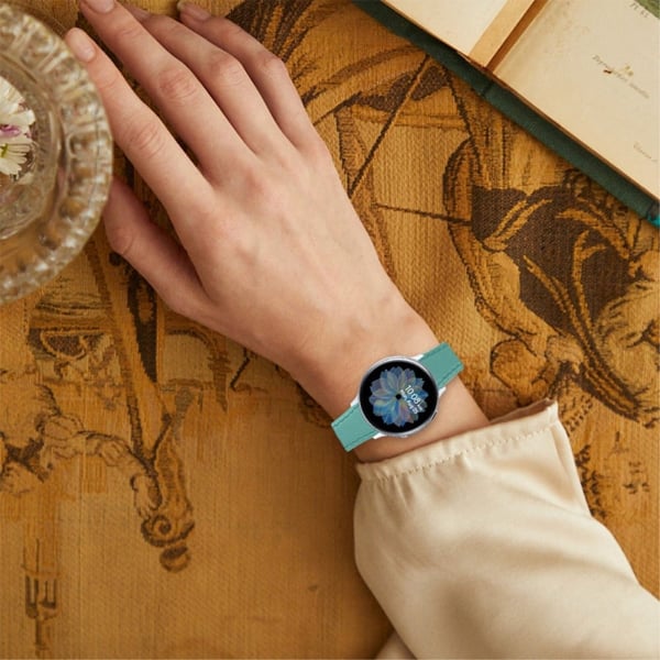 Samsung Galaxy Watch 3 (45 mm) / Watch (46 mm) enkel klokkerem i ekte skinn - Babyblå