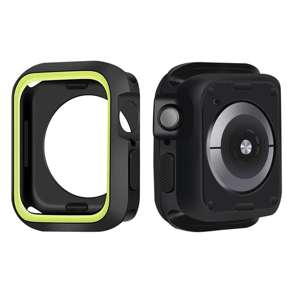 Apple Watch (45 mm) tofarget silikondeksel - Svart / Grønn