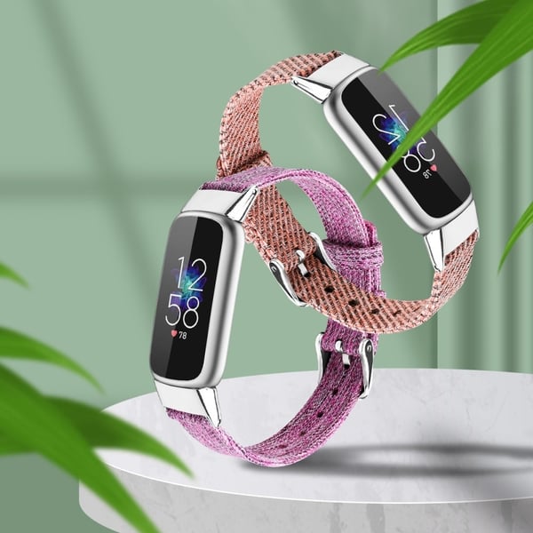 Fitbit Luxe -kellon hihna kankaalle - Pinkki / Koko: L