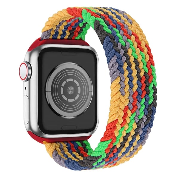 Apple Watch (45 mm) elastisk klokkerem - Fargerik Grønn / Størrelse: Xl