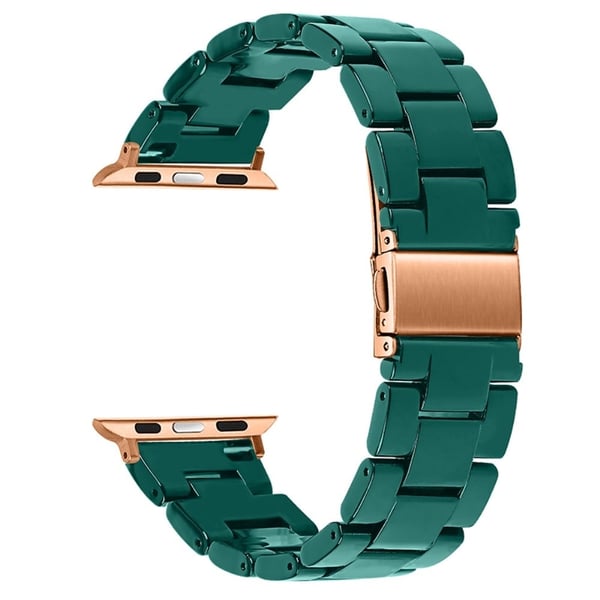 Apple Watch (41mm) 3 helmen hartsikellon ranneke - Tummanvihreä