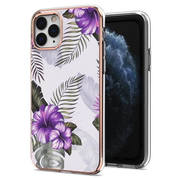 Marble design iPhone 11 Pro cover - Lilla Blomster