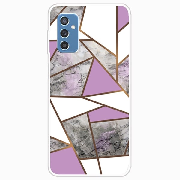 Marble Samsung Galaxy M52 5G Etui - Lilla / Hvit / Grå Klinkekule
