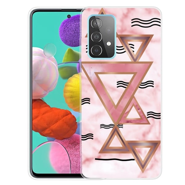 Marble Samsung Galaxy A53 5G Suojakotelo - Rose Colored Triangles