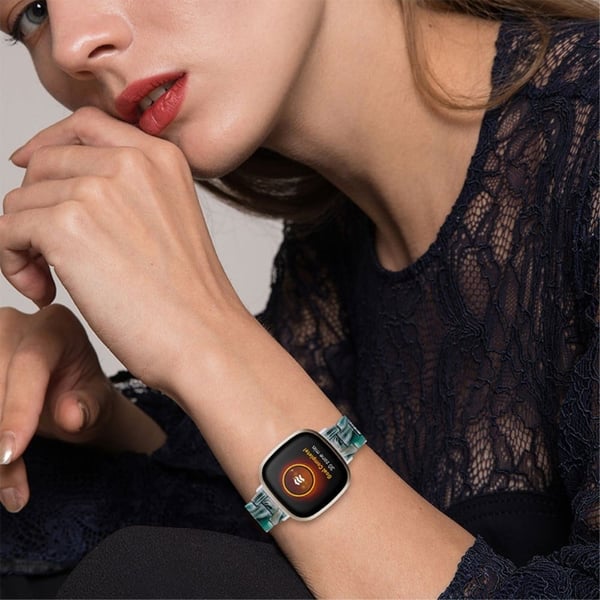 Fitbit Sense / Versa 3 hartsihelmikellon hihna - Smaragdinvihreä